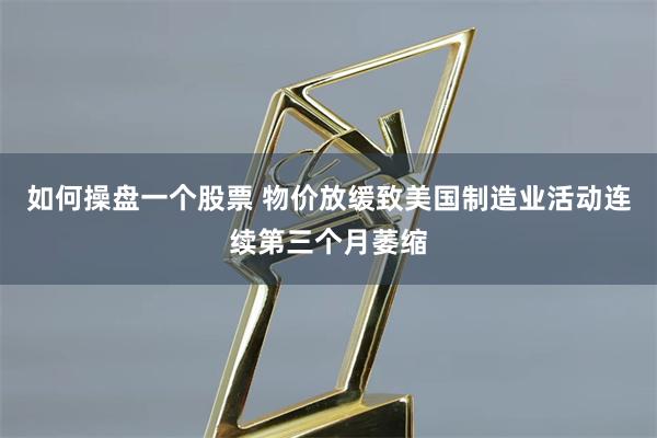 如何操盘一个股票 物价放缓致美国制造业活动连续第三个月萎缩