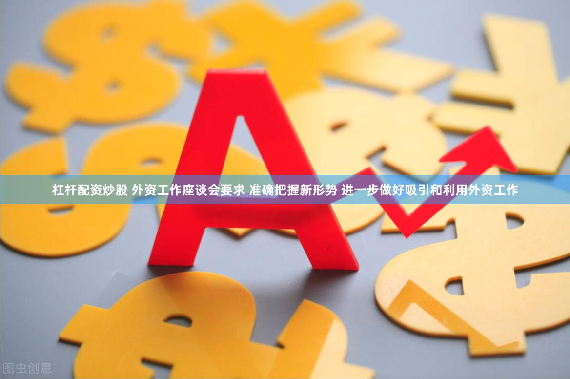 杠杆配资炒股 外资工作座谈会要求 准确把握新形势 进一步做好吸引和利用外资工作