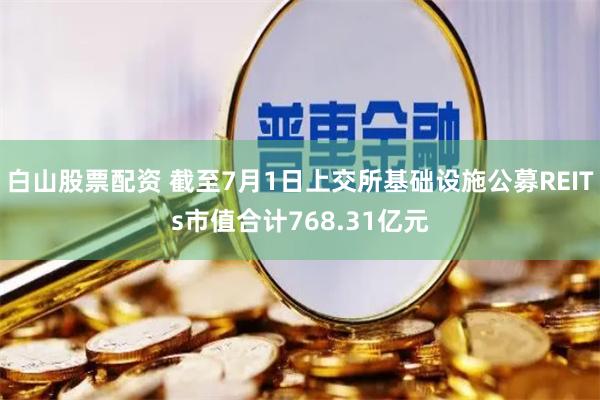 白山股票配资 截至7月1日上交所基础设施公募REITs市值合计768.31亿元