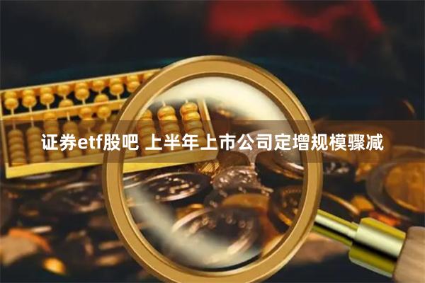证券etf股吧 上半年上市公司定增规模骤减