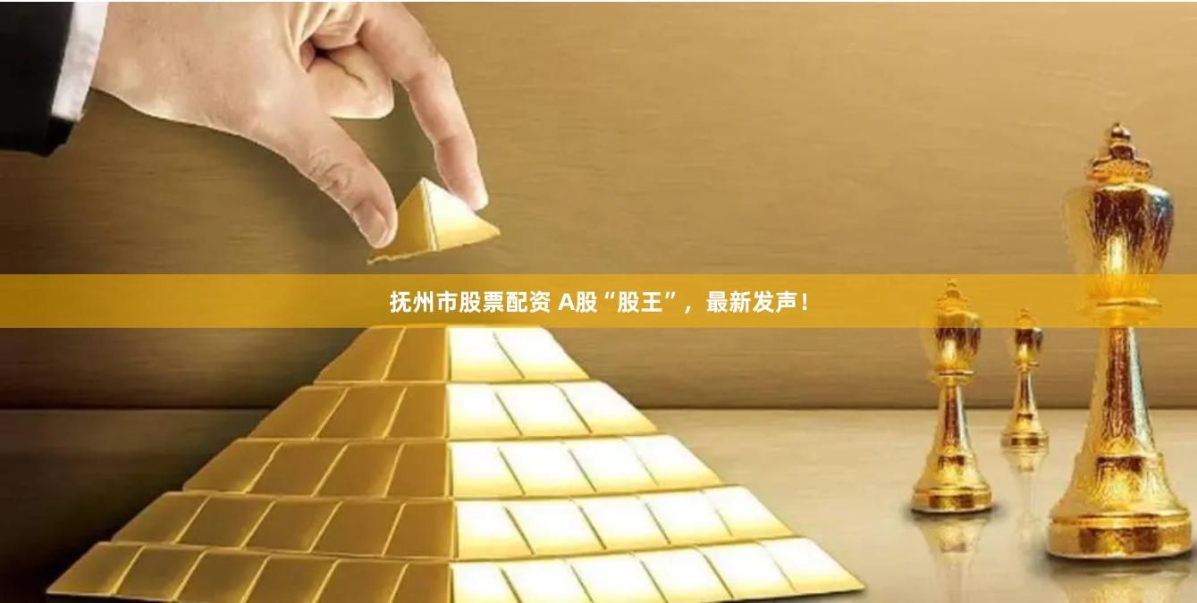 抚州市股票配资 A股“股王”，最新发声！